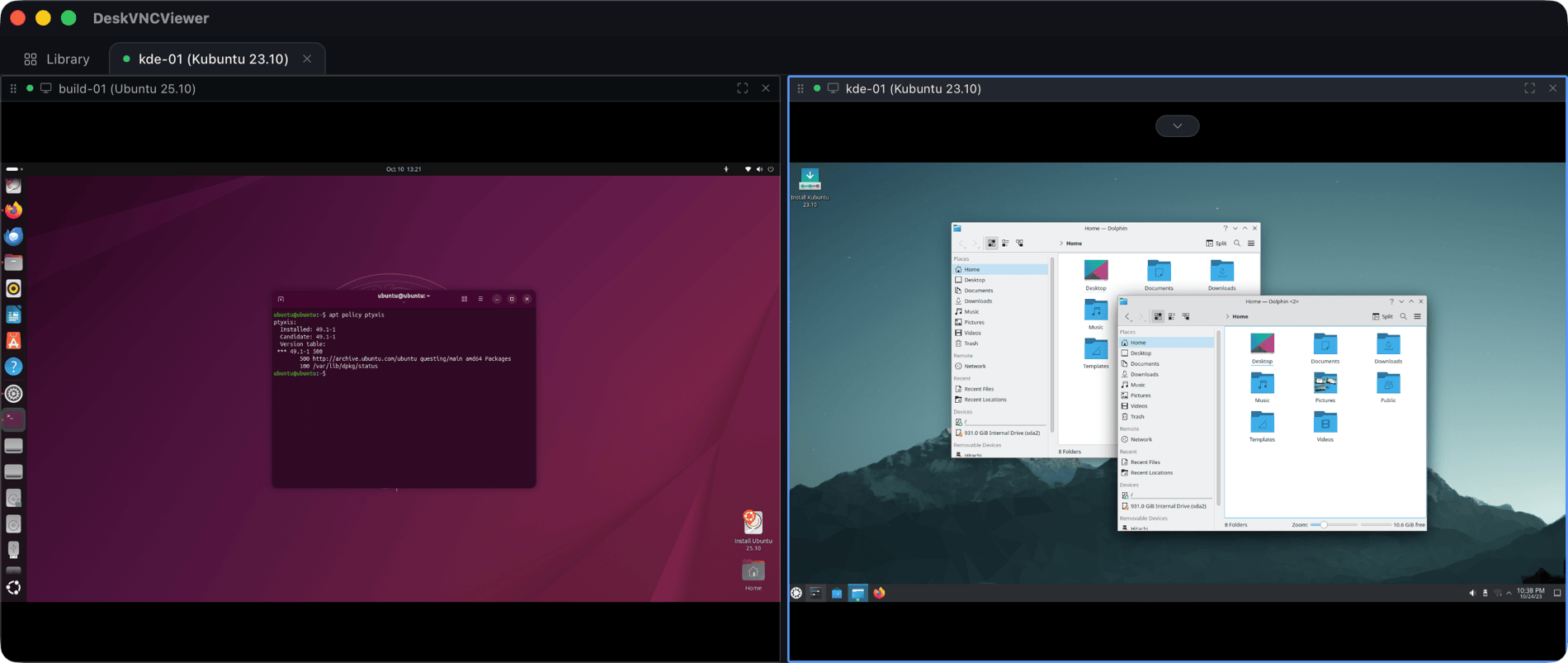 Upstream DeskVNC demonstration